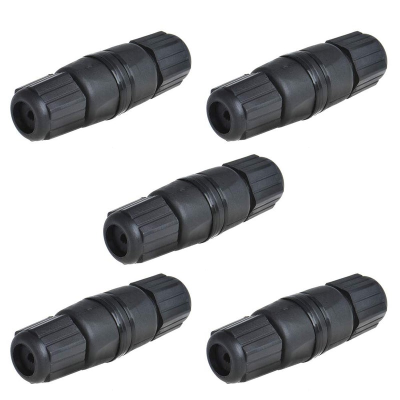 ANMBEST 5PCS M25AP2 Shielded RJ45 Waterproof Cat5/5e/6 8P8C Connector IP67 Ethernet LAN Cable Connector Double Head Outdoor LAN Coupler Adapter Female to Female - Image 1